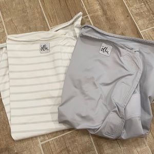 Two Ollie swaddles